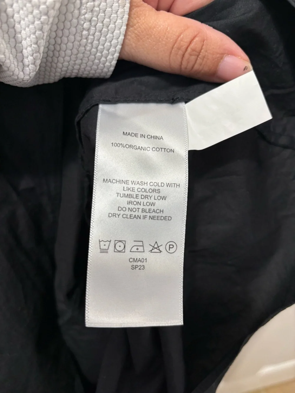 Quince Smocked Organic Cotton Midi Dress Size Small Black Ruffle Tiered Boho - Picture 4 of 5